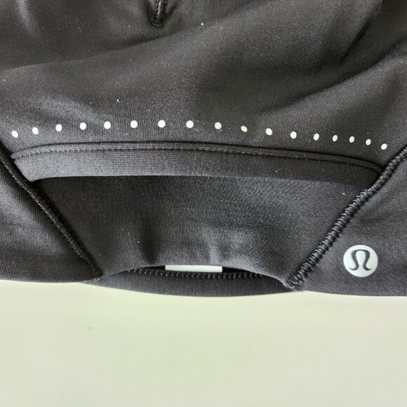 NWT LULULEMON Black Brushed Tech Fleece Run For It All Beanie Hat Women's OS - Picture 5 of 7